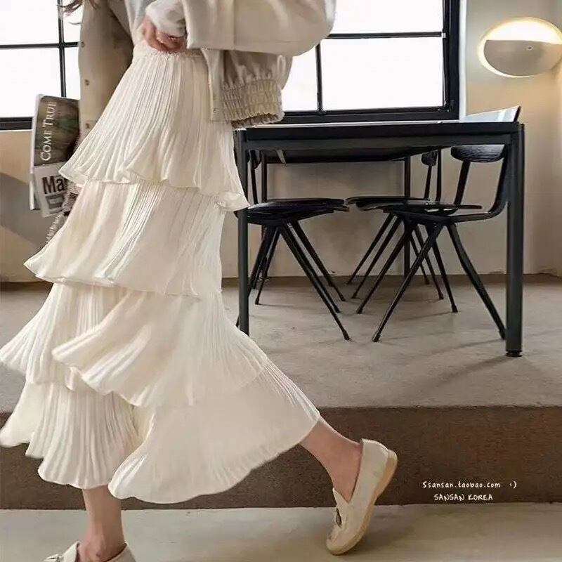 ティアードカラースカート