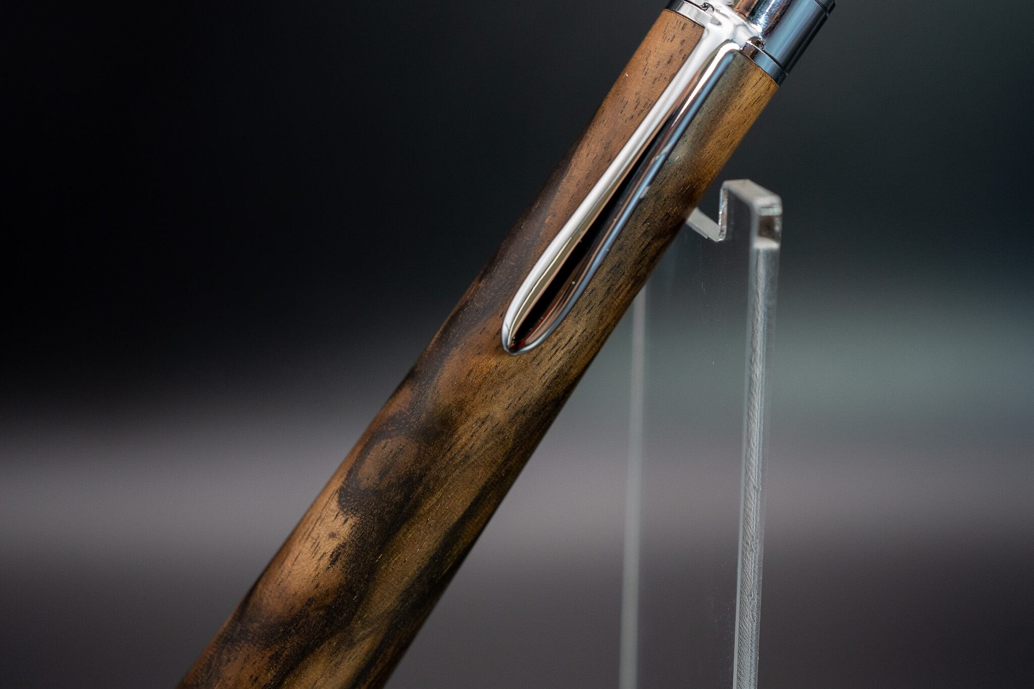 【魅惑の黒い紋様】 黒柿孔雀杢 極上 silver BP