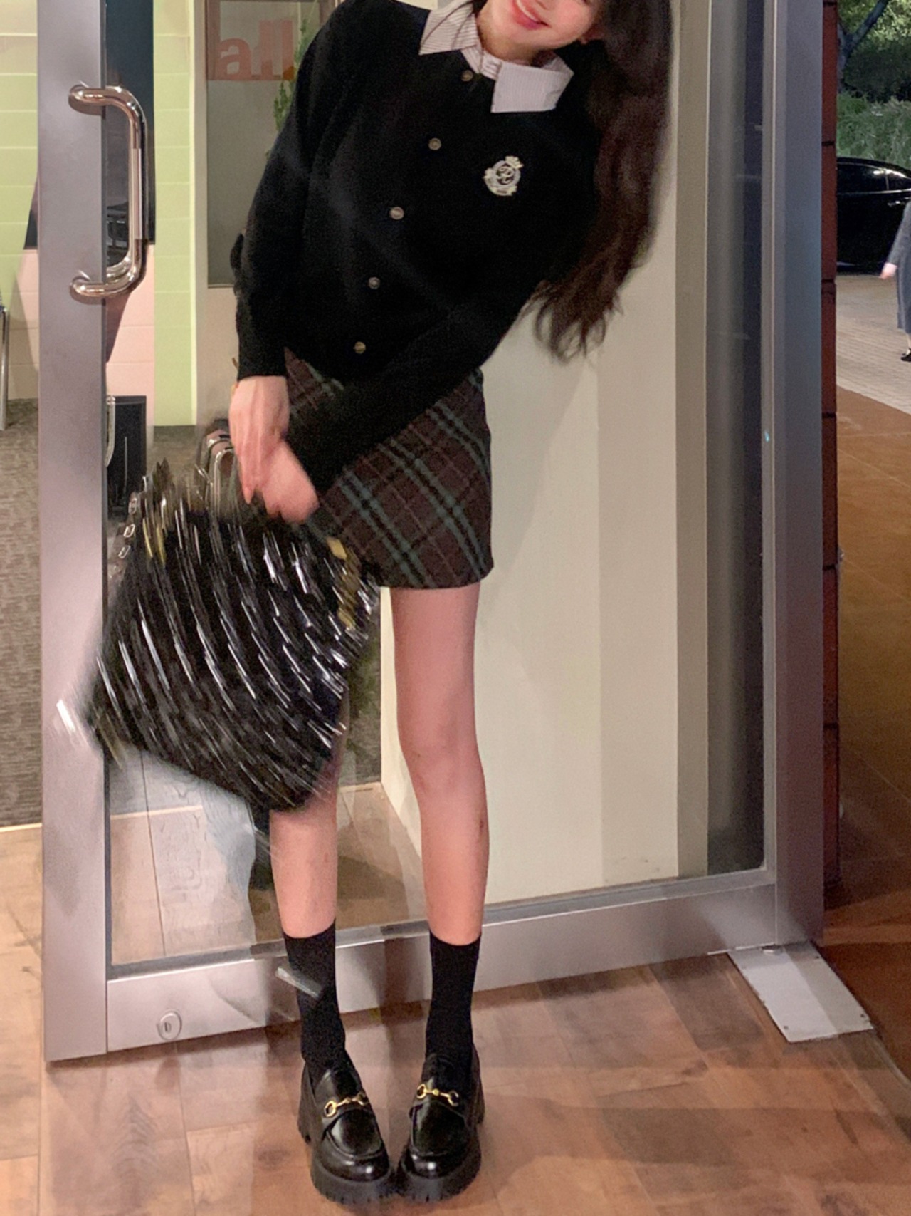 スクールガールエンブレムシャツカーディガン LK1822