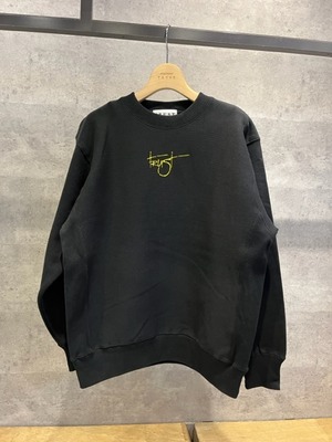 【ブラック】スウェット 裏起毛 トレーナー トップス ロゴ バーコード ユニセックス originalロゴ裏起毛スウェット