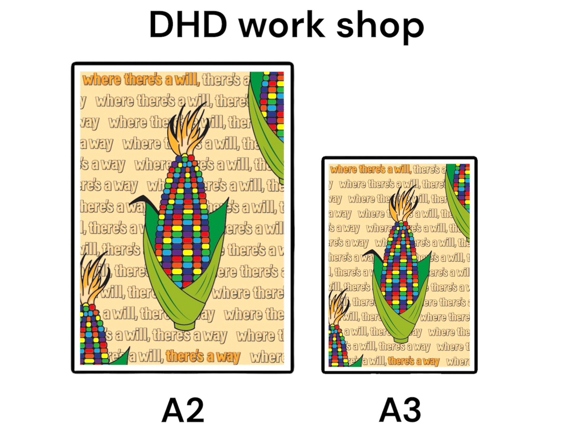 DHD(M)012【フレーム付きインテリアポスターA3　とうもろこしⅡ】