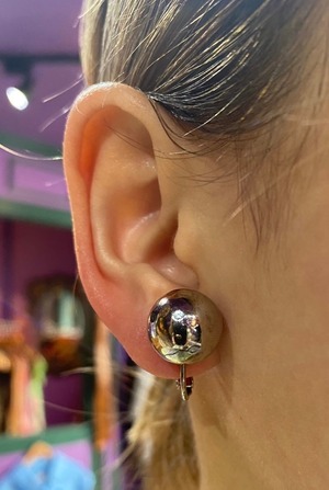 silver perl earring