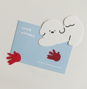 即納【d.d】LOVE OCTOPUS STICKER