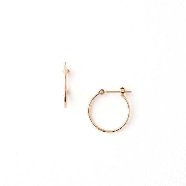 プレーンフープピアス1x15mm/K10YG
