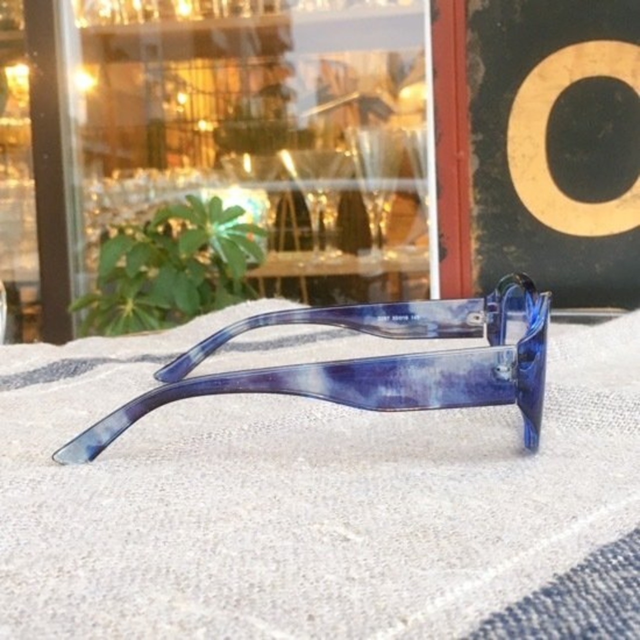 TOPANGA Accessory　マーブルスクエアサングラス　ブルークリア