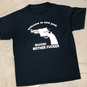 "DUCK! MOTHER FUCKER" NAVY T-SHIRT