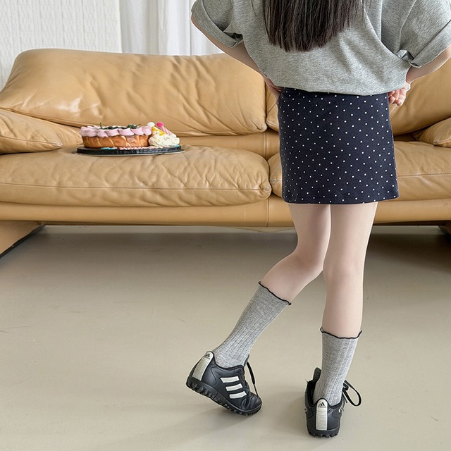 【KID】レトロドット柄キュロットスカートパンツ - 5