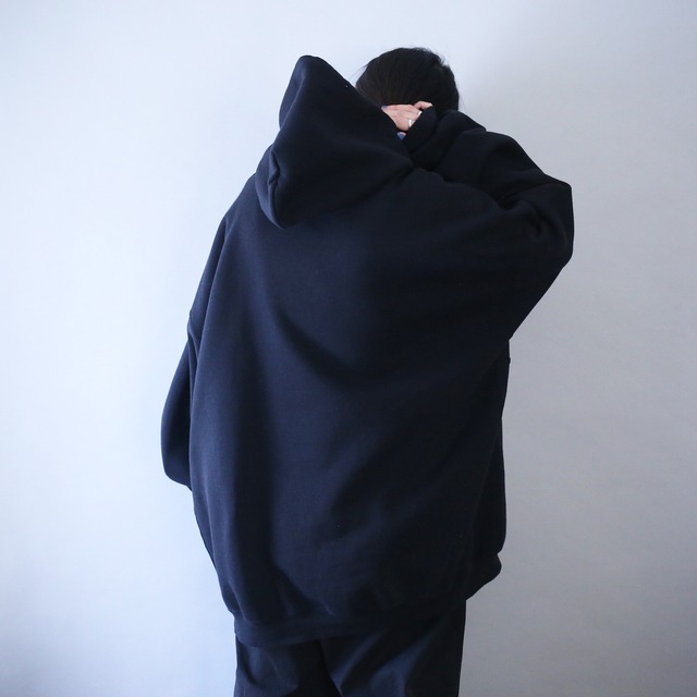 "RUSSELL ATHLETIC" XXXXL super over silhouette black sweat parka