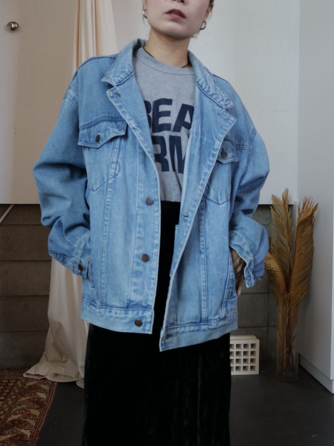 <vintage>tailored over denim jacket