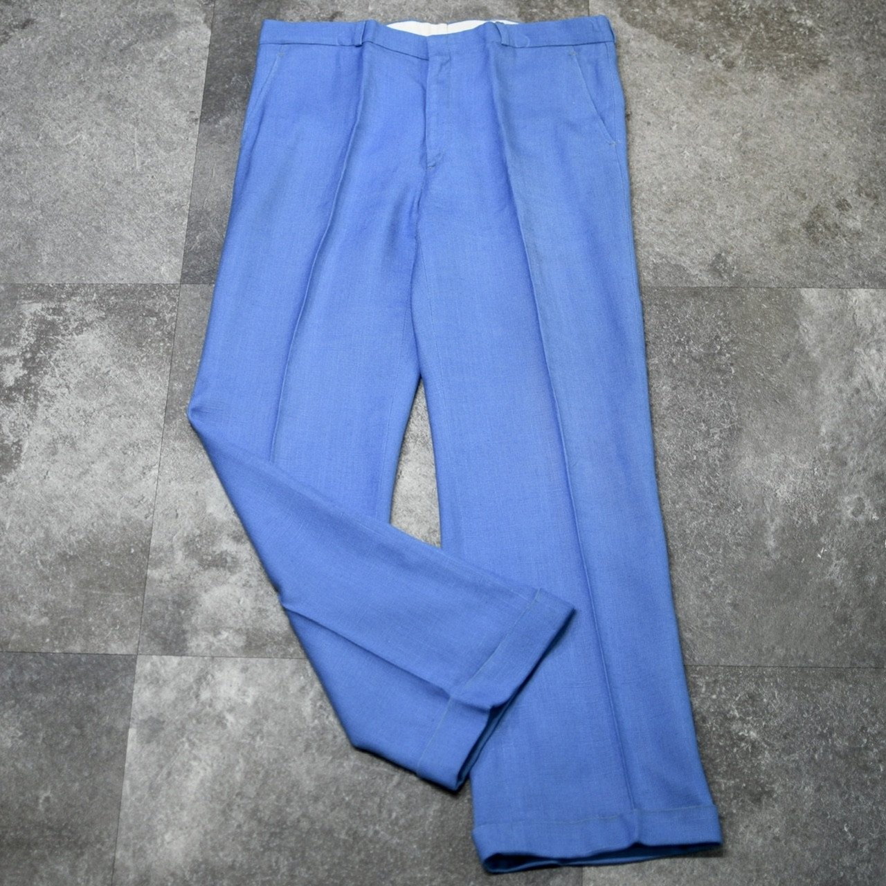 70's rayon set up light blue