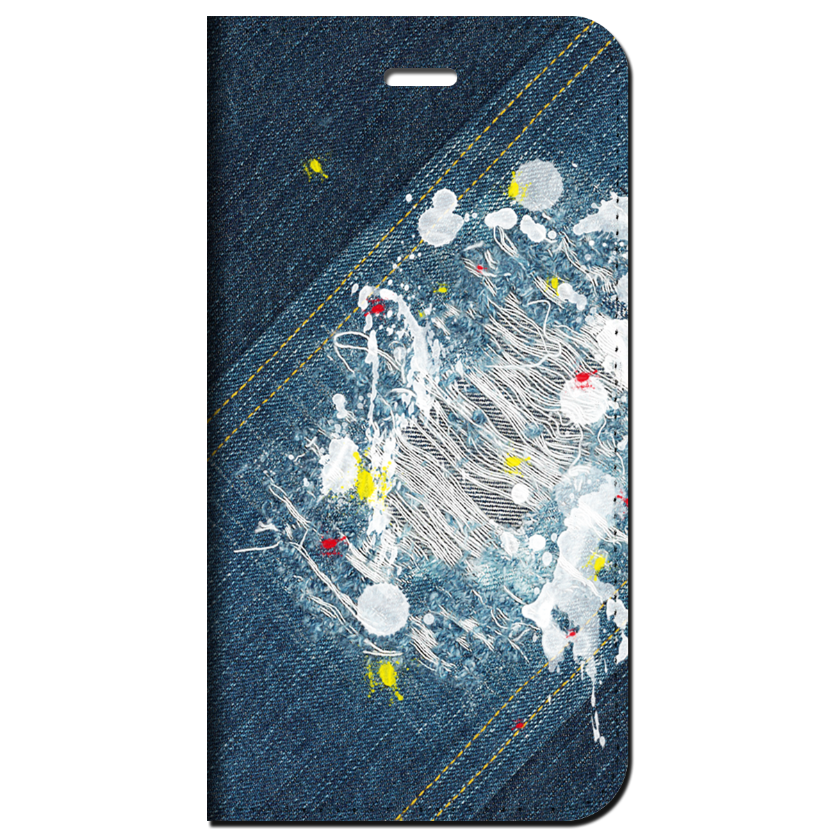 iPhone対応 スマホ 手帳型ケース ダメージデニム02 リアル ジーンズ 【iPhone17 / iPhone16 / iPhone16e / iPhoneSE 他 iPhone各機種対応】 st4
