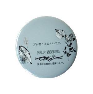 Badge 缶バッジ（L)（M）　耳が聞こえにくいです