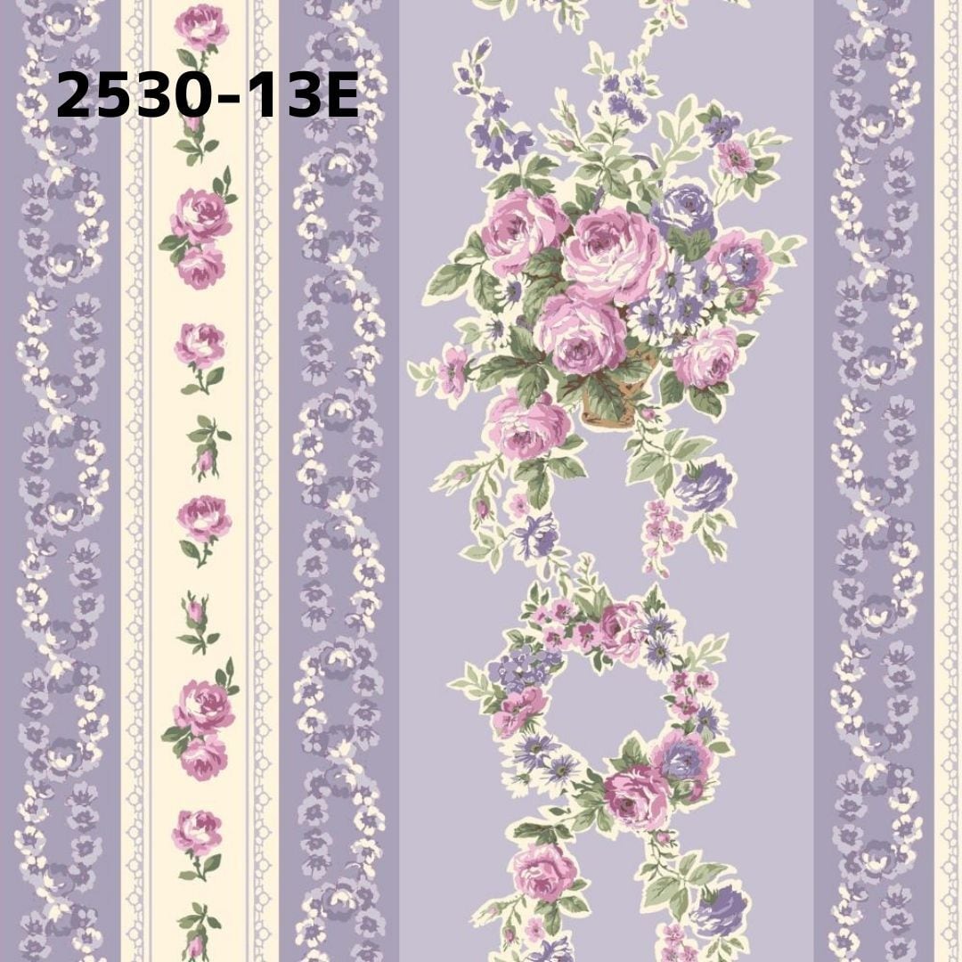 薄紫薔薇柄生地14～15m f1c3844af4ebcb90282ae851ab69fa
