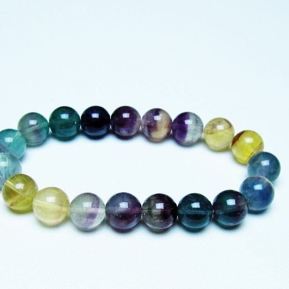 フローライト ブレスレット 11mm 蛍石 螢石 ブレス 一点物 メール便可 [M便 1/10] 111-45716