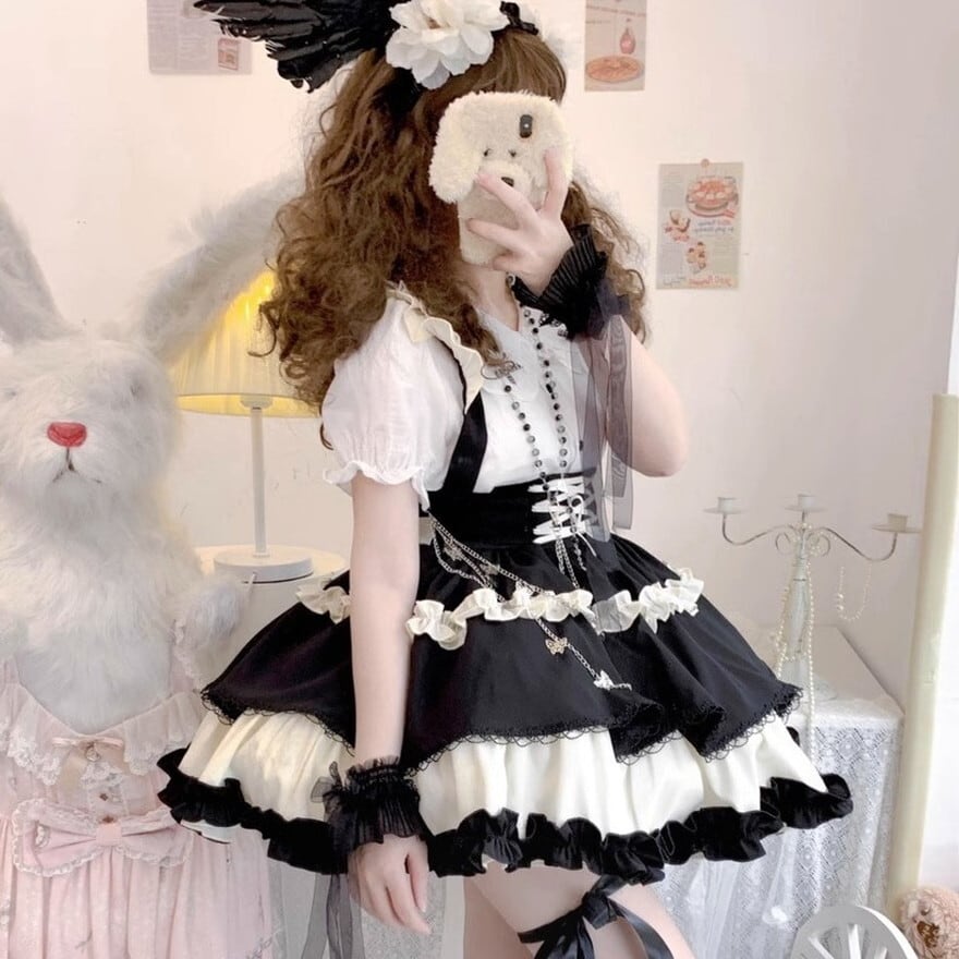 ゴスロリ　コルセットフリルスカート fit=scale-down,w=1200