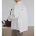 ワンポイント刺繍オーバーサイズシャツ a0637