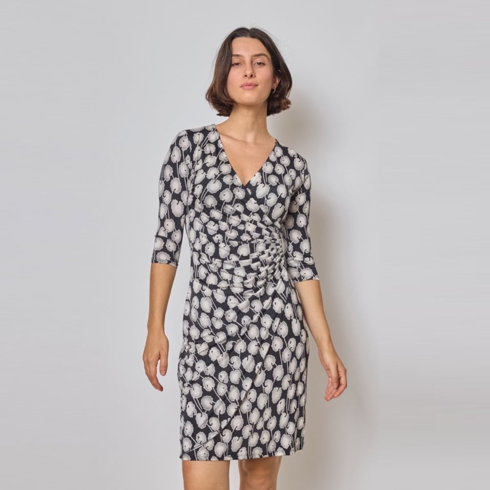 Revd'elle no.164 フランス製 パリ ジャージーワンピース 7分袖 カシュクール 2023-2024年