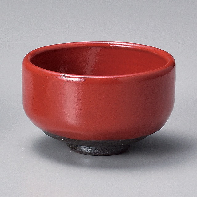 抹茶碗（赤）TY-4060〔美濃焼〕