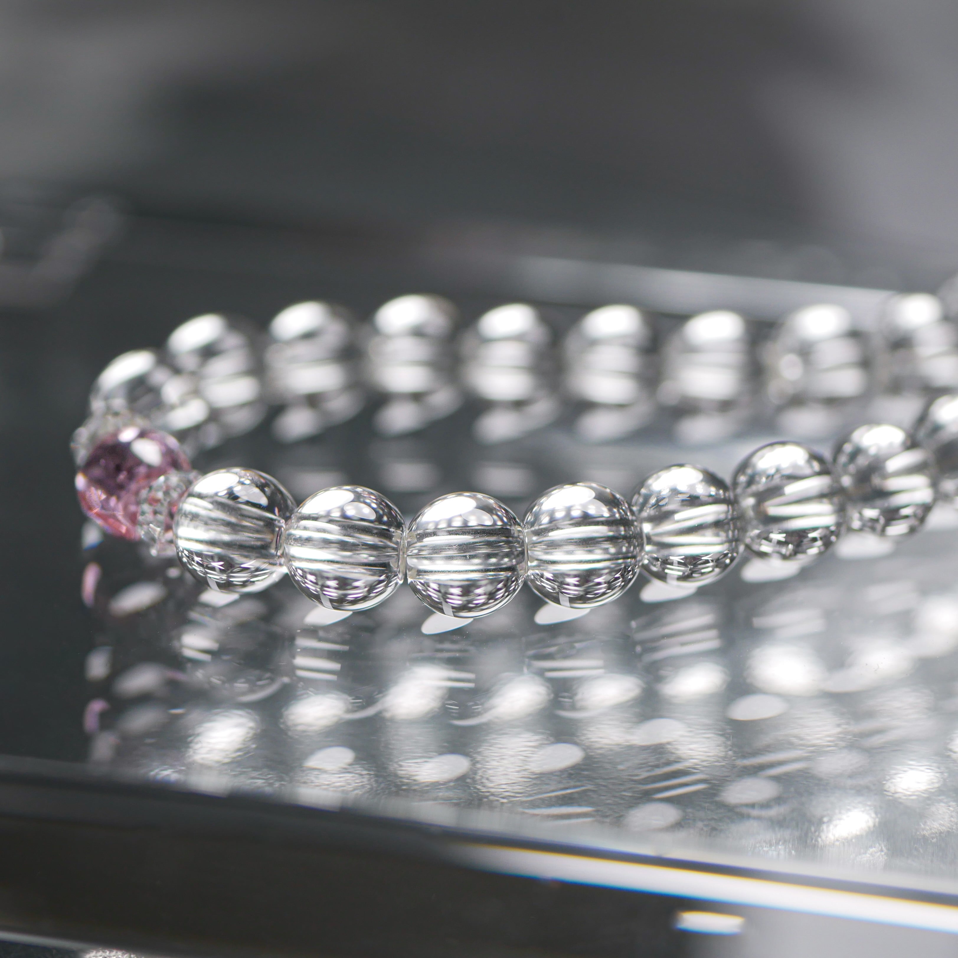 ☆Xmas SALE☆ CZ＋和水ブレスレット（ピンク 6mm） | 気のせい