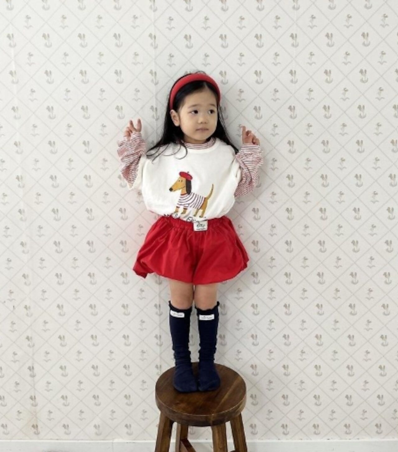 韓国子供服 / 26Autumn / 〖取寄〗Yogurt Mansion / ポンポンキュロット / キッズ服 *XS~JM*