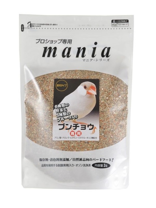 【黒瀬ペットフード】　　mania文鳥　3L マニアシリーズ