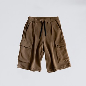 Compact spin cotton long shorts / Brown