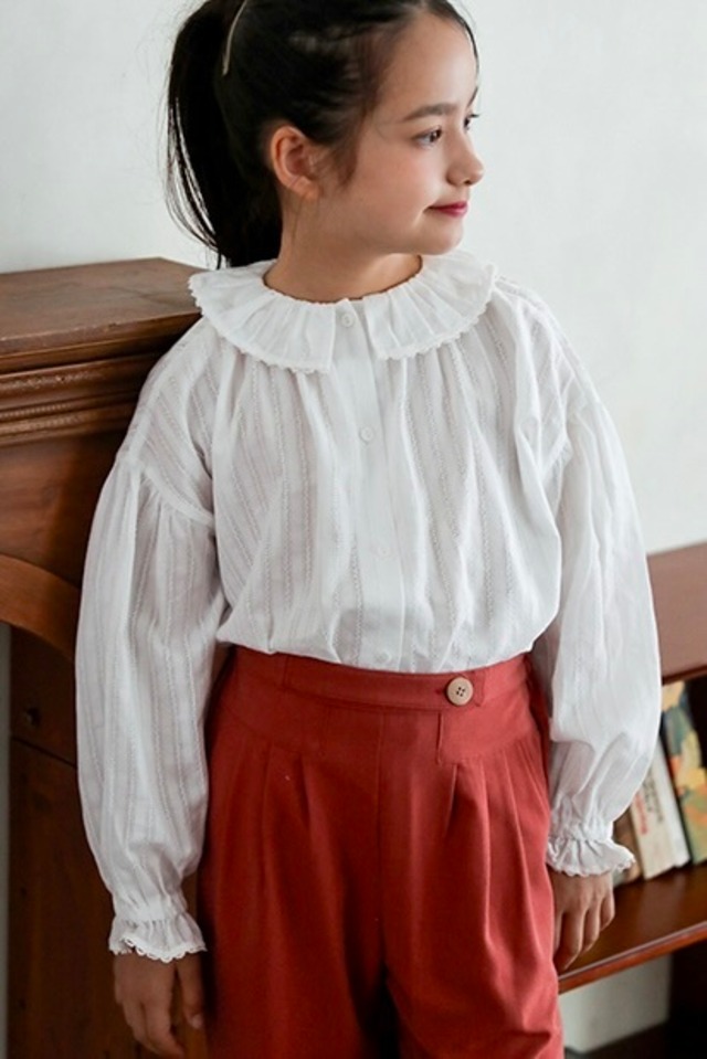 ヨーク切替タックパンツ<Red>