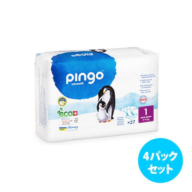 [6パックセット] Pingo プレミアムエコ紙おむつ（サイズ 4）