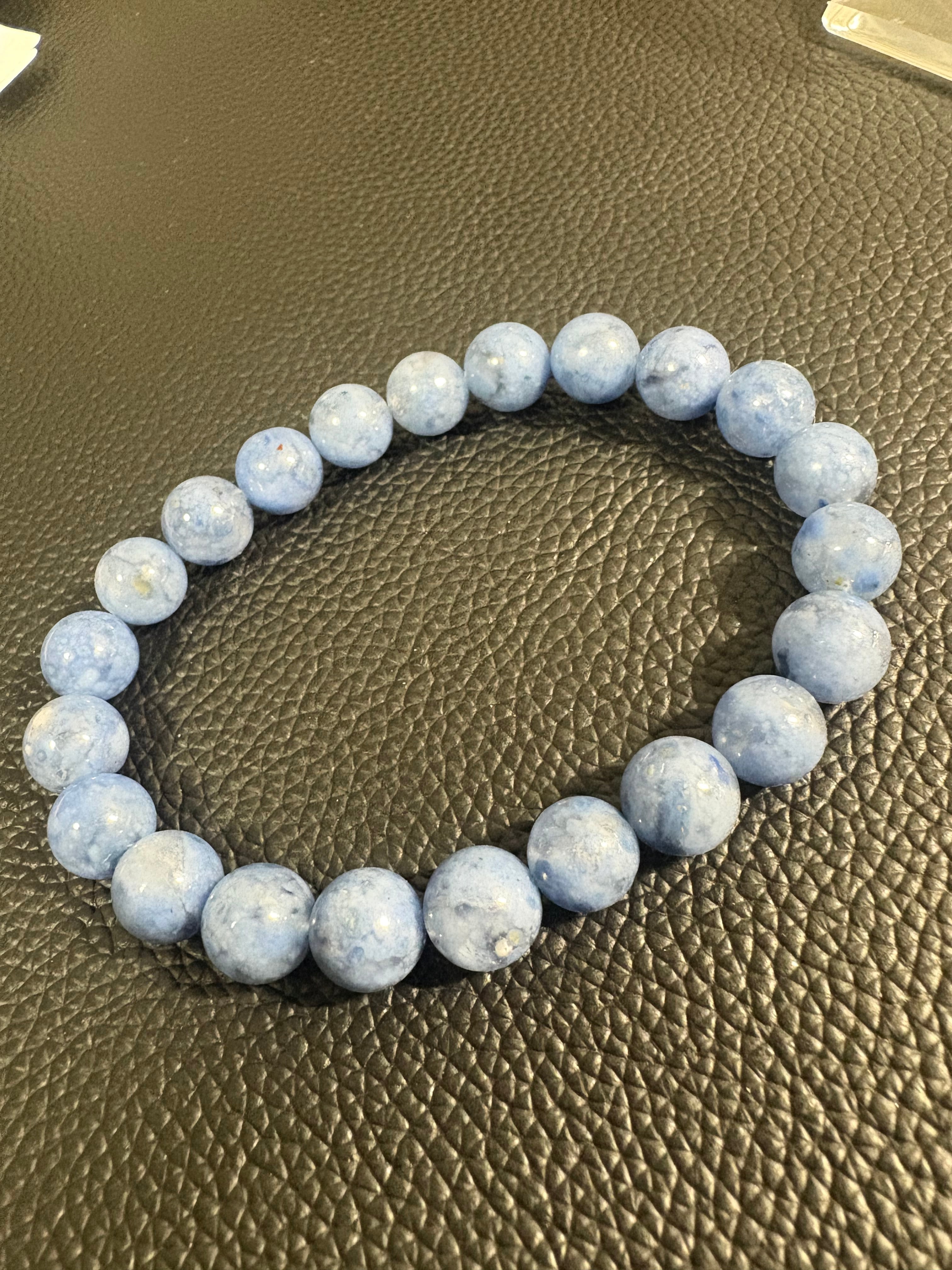 天然石 ブルーラビットヘア クラスター 161グラム 台座付き ブルー