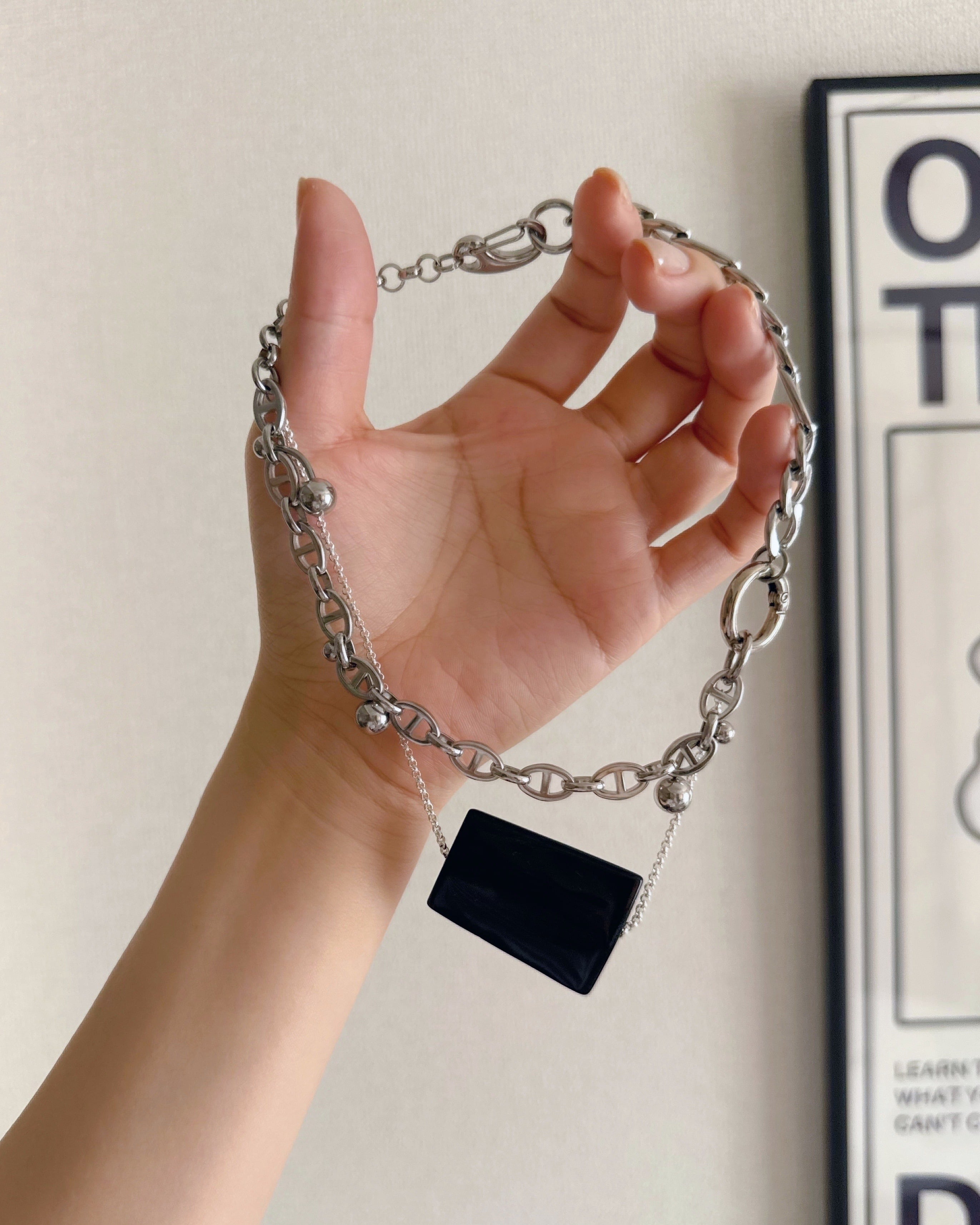 stone core necklace［black onyx］ | saze
