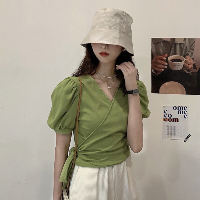 レッドシャツ トップス サマークロスVネックTシャツ レディース 夏物 スーパーモール67065014904