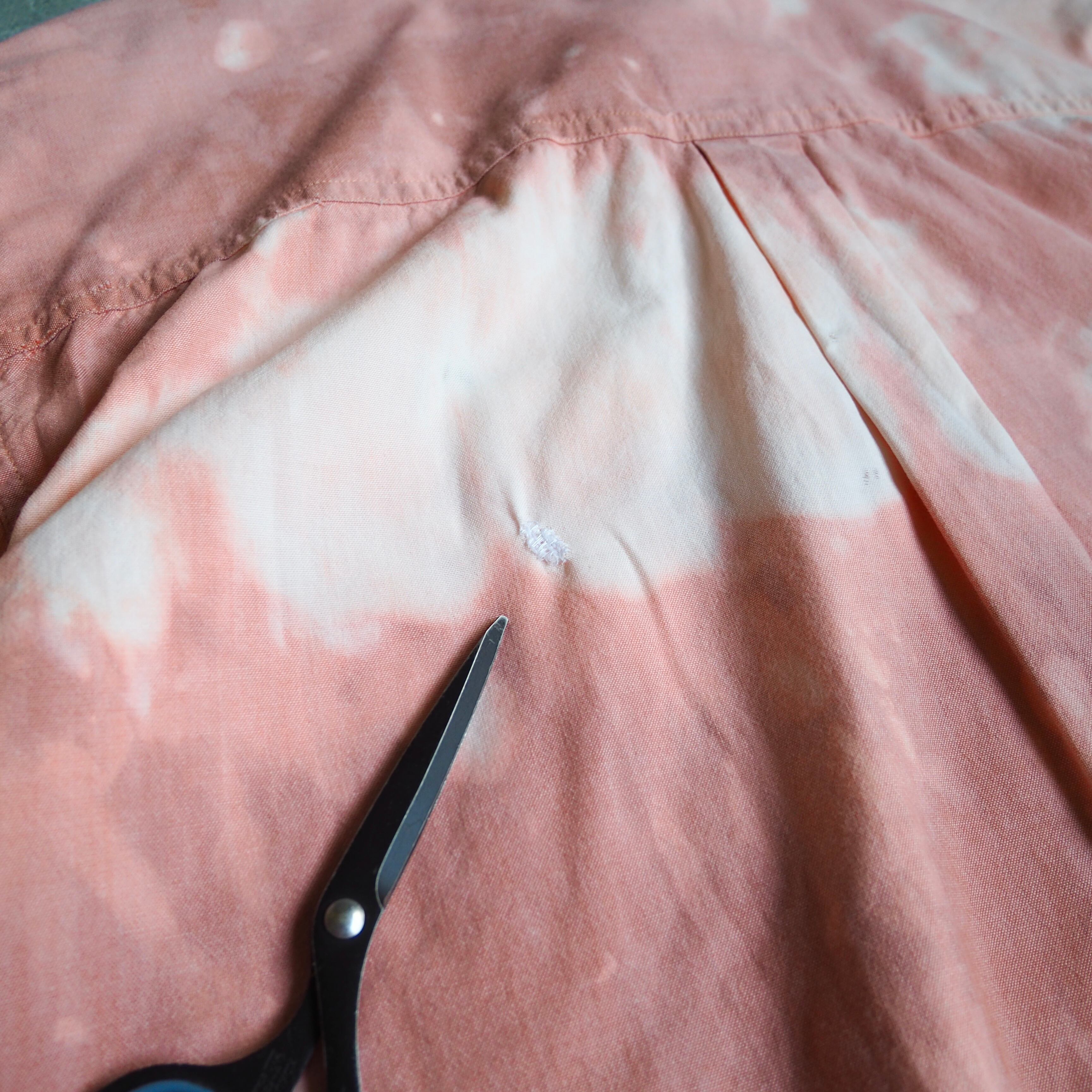 " L.L.Bean " Beautiful Flamingo pink Color Tie dye Over silhouette shirt