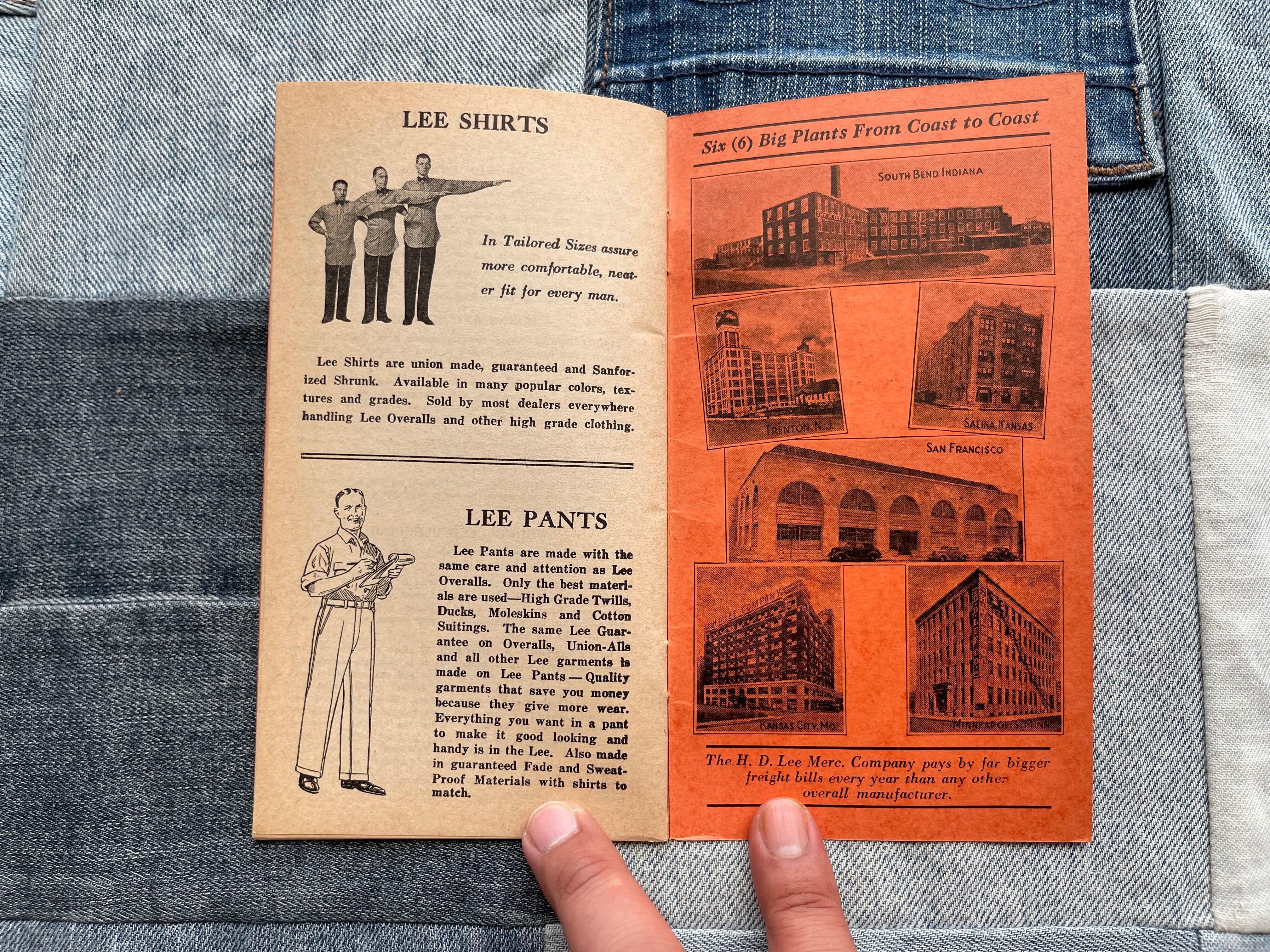 1950s】H.D.LEE COMPANY LEE OVERALL Time Book | swallows