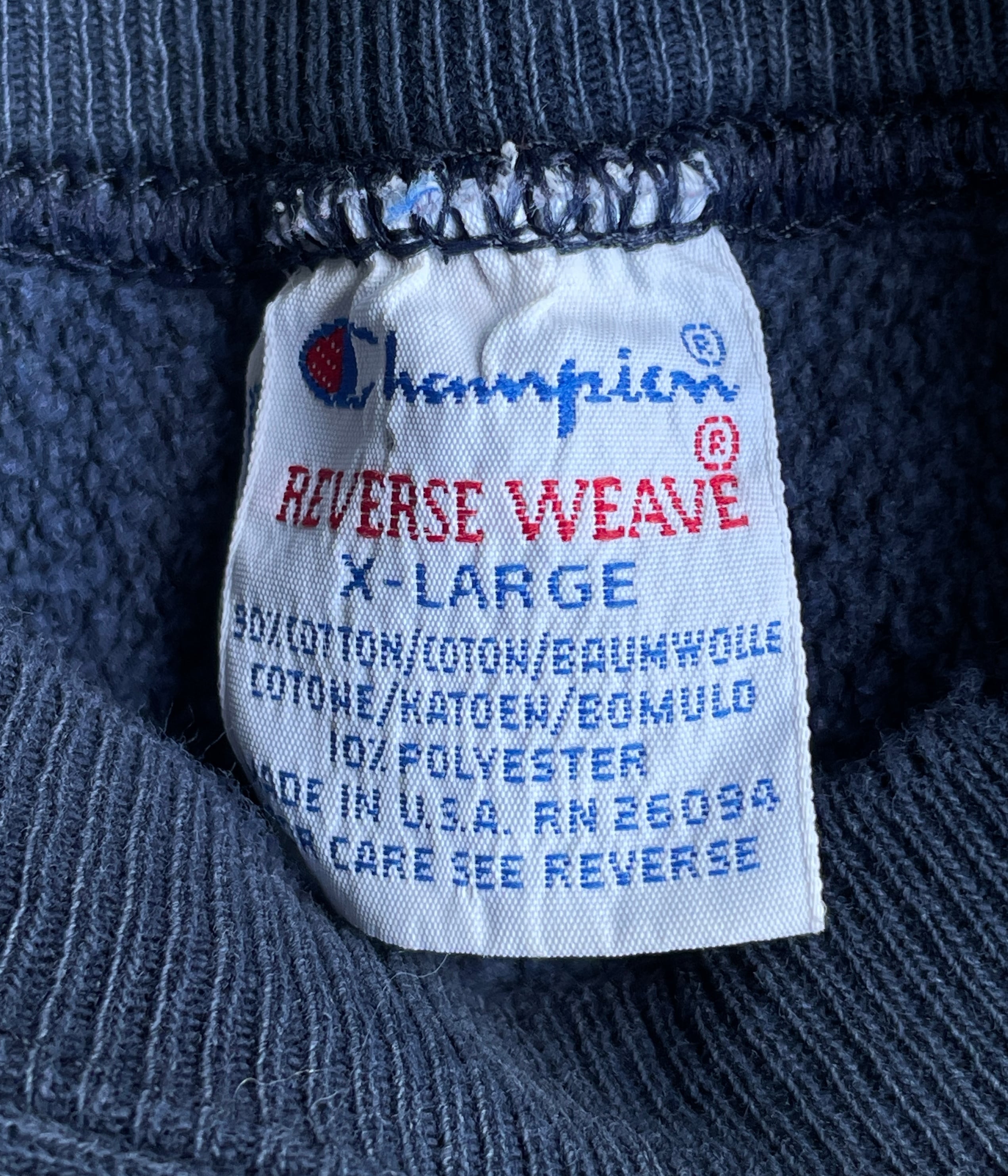 90’s Vintage Champion Reverse Weave : XL