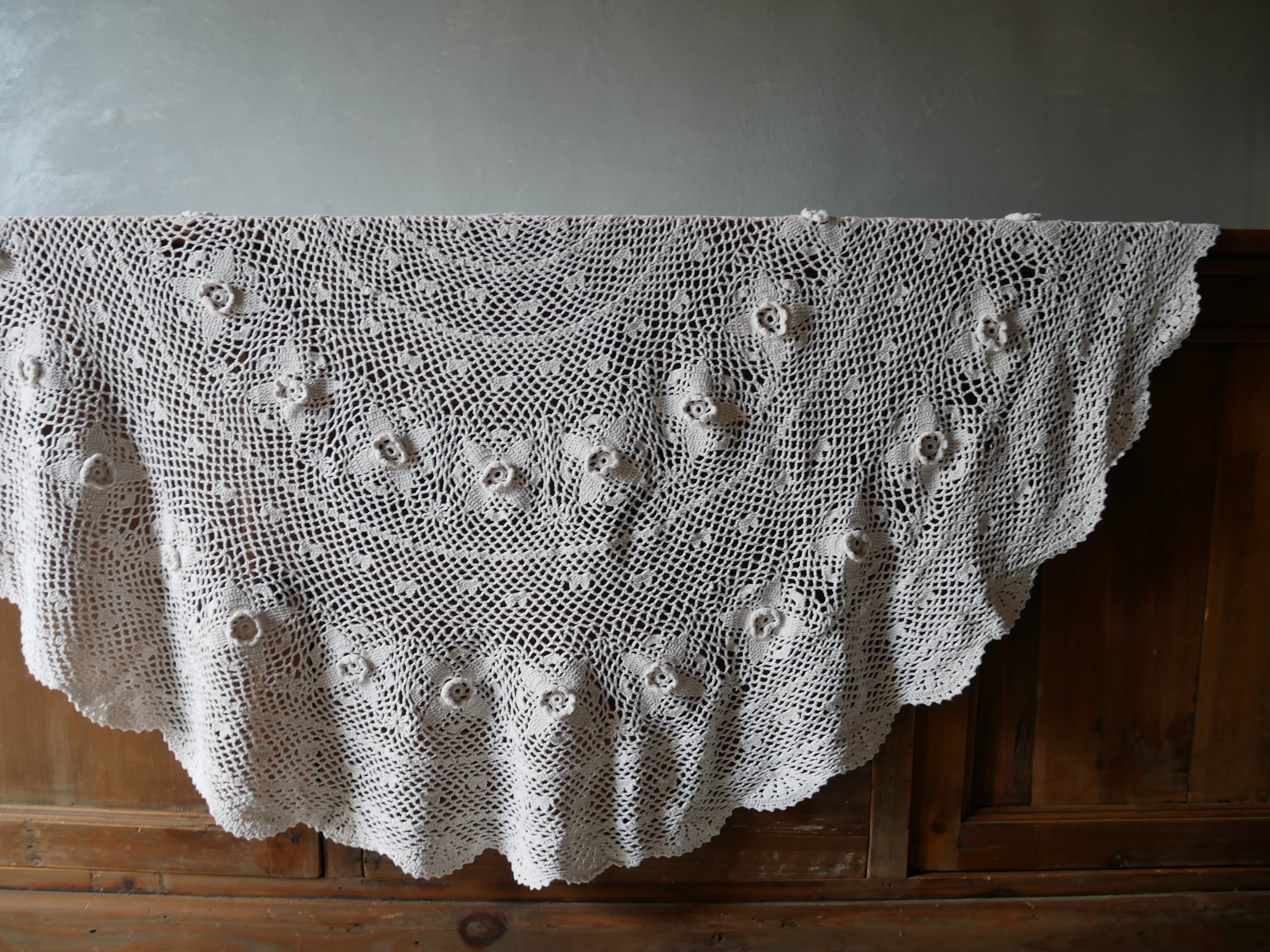 ヴィンテージ クロッシェレース フリークロス アンティーク 天使の