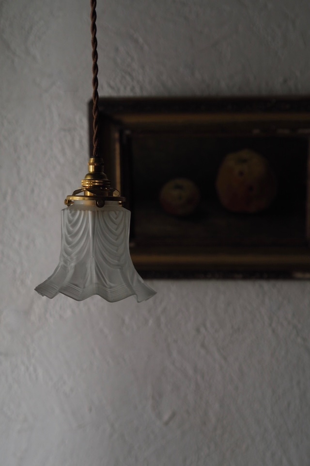 磨りガラスペンダントランプ-antique glass pendant lamp