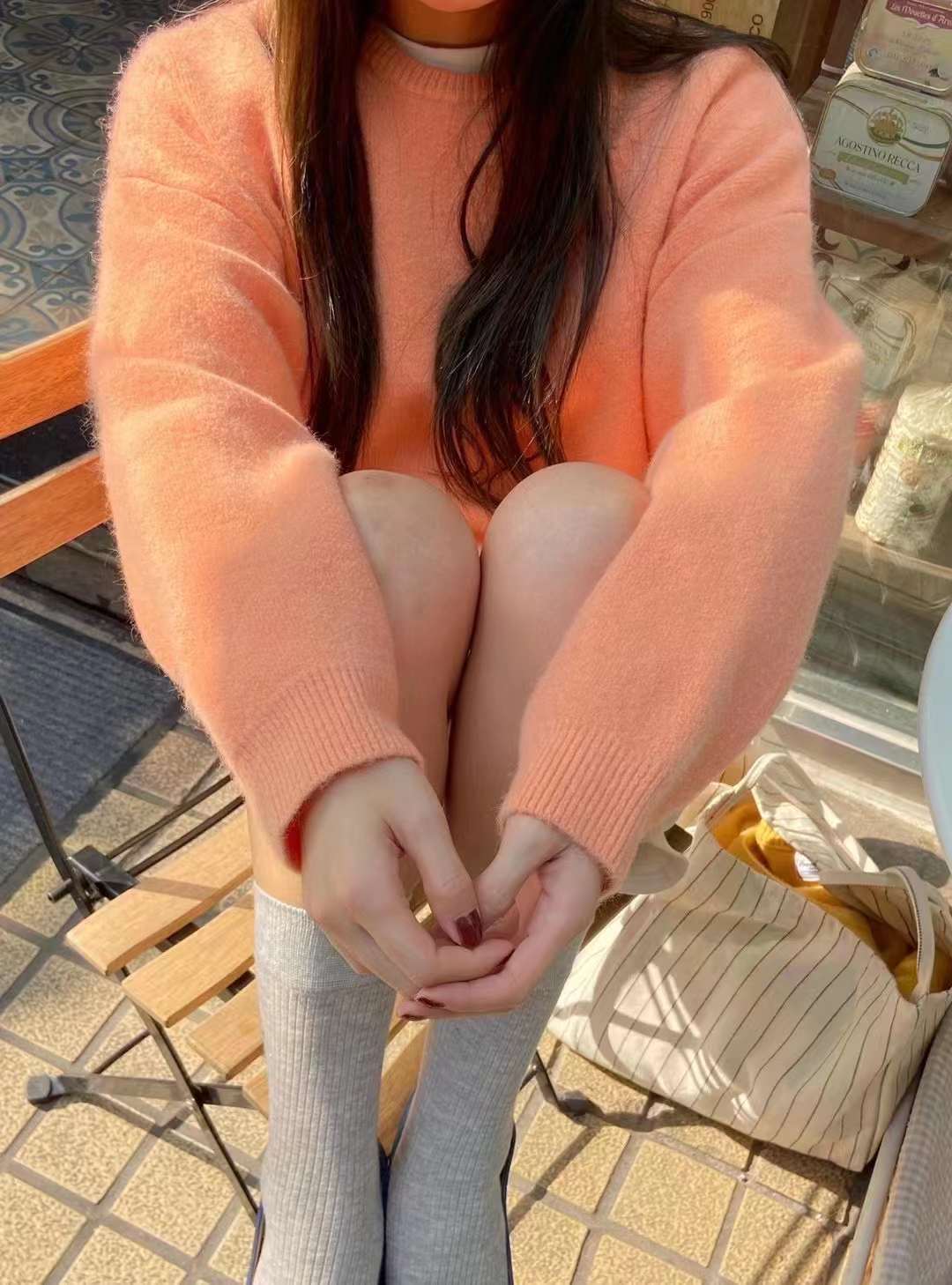 クルーネックカラーニット  AJ2155-I001