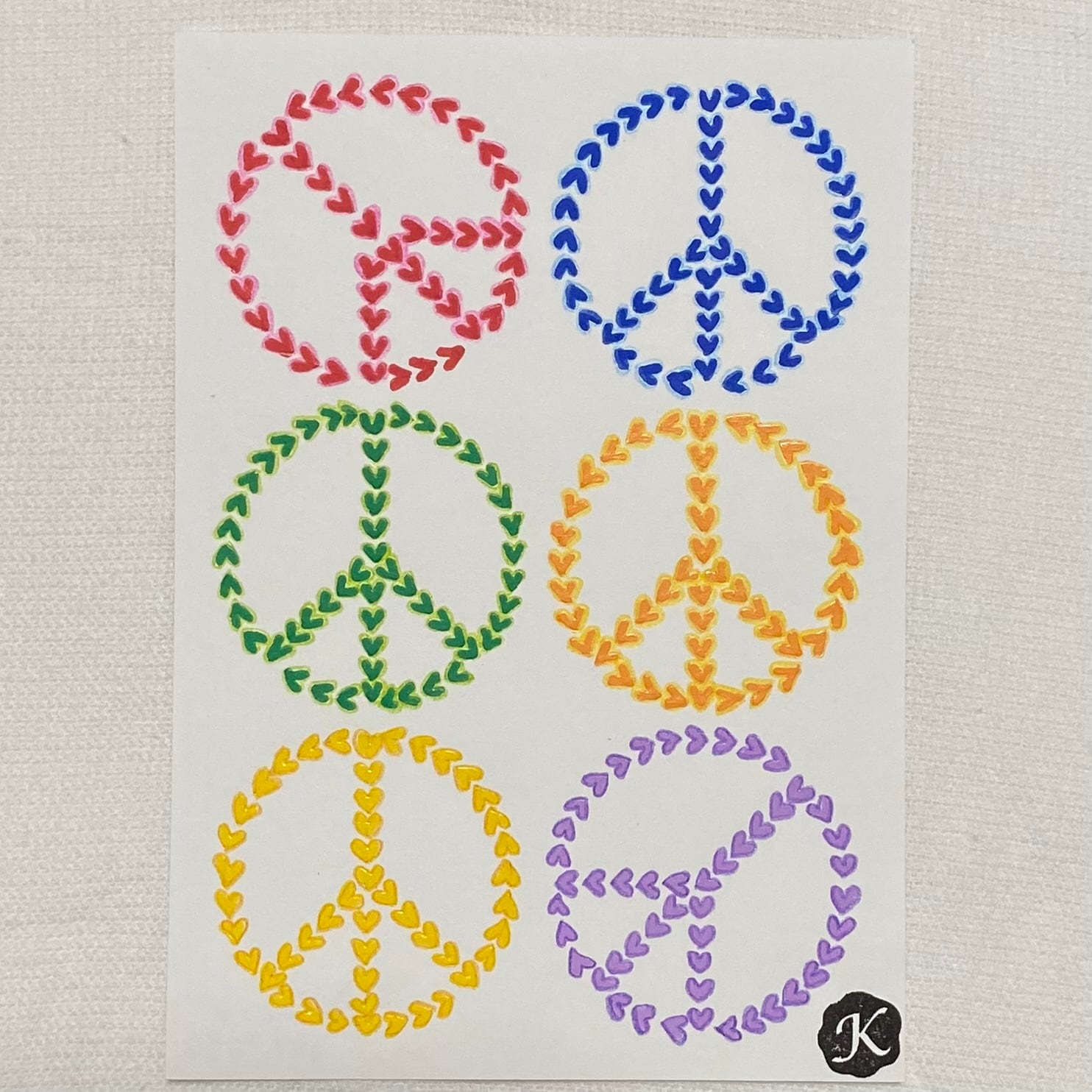 LOVE&PEACE 縦型（ポストカードサイズ） | Gallery 望ﾑ世界