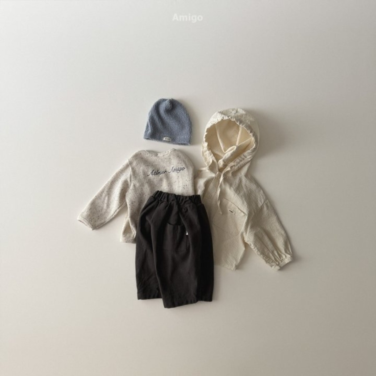 Amigo 26/SS ワッフル刺繍カットソー