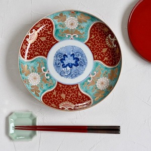 【49043】伊万里 赤絵大皿 江戸/ Imari Akae L size Plate  / Edo Era