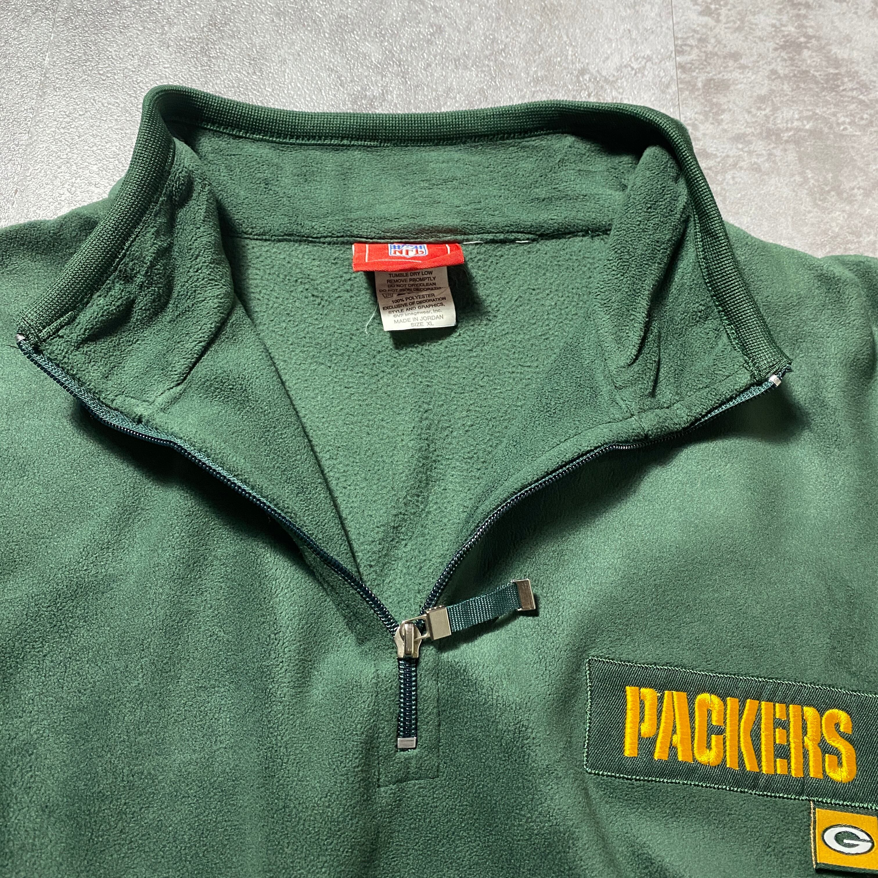 【パッカーズ】NFL グリーンベイ・パッカーズ フリース XL Size:XL】NFL GREEN Bay PACKERS グリーンベイパッカーズ ハーフジップ
