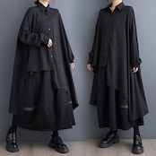 アシンメトリーデザイン シャツチュニック 00159