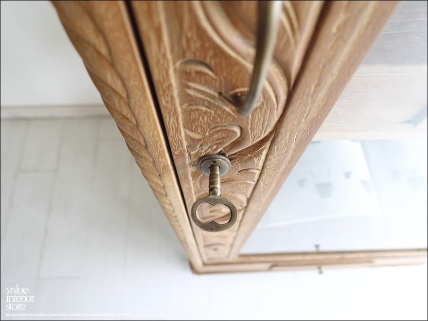 チーク無垢材 ヴィンテージキャビネットAnk 食器棚 ショーケース 陳列