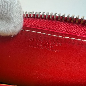【最終処分SALE】GOYARD ゴヤール レザー 長財布 レッド A-12120