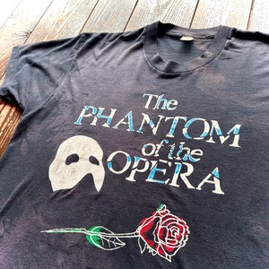 80's  〝 The PHANTOM of the OPERA 〟  - GOOOD BLEACH -  Single Stitch Sleeve  Souvenir T-Shirt's SCREEN STARS  Body Cotton × Polyester Body / Size X-LARGE
