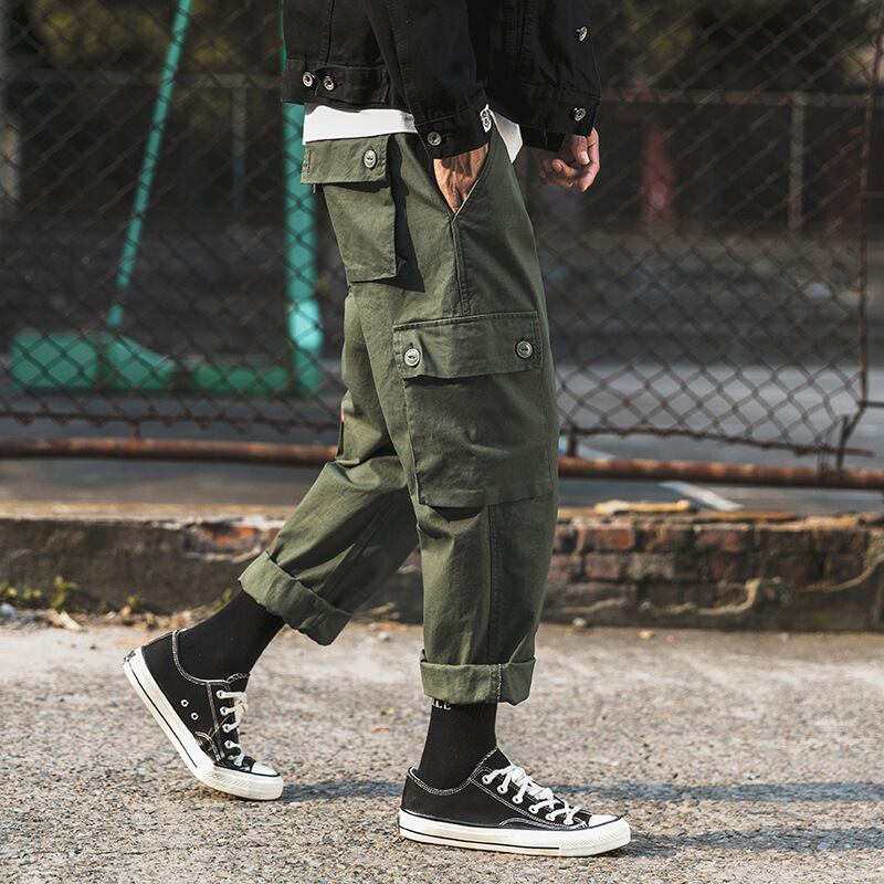 Yidaoヴィンテージオリジナルesetideブランドマルチポケットオーバーオールメンズ無地ストレートカジュアルパンツメンズウィンターパンツ-アリババ 冬物 ソリッドカラー ビンテージ ポケット多め hip6-161180388183105