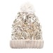 T2081G-1-Shimmer Sequin Knitted Hat 3-6 Years-GOLD