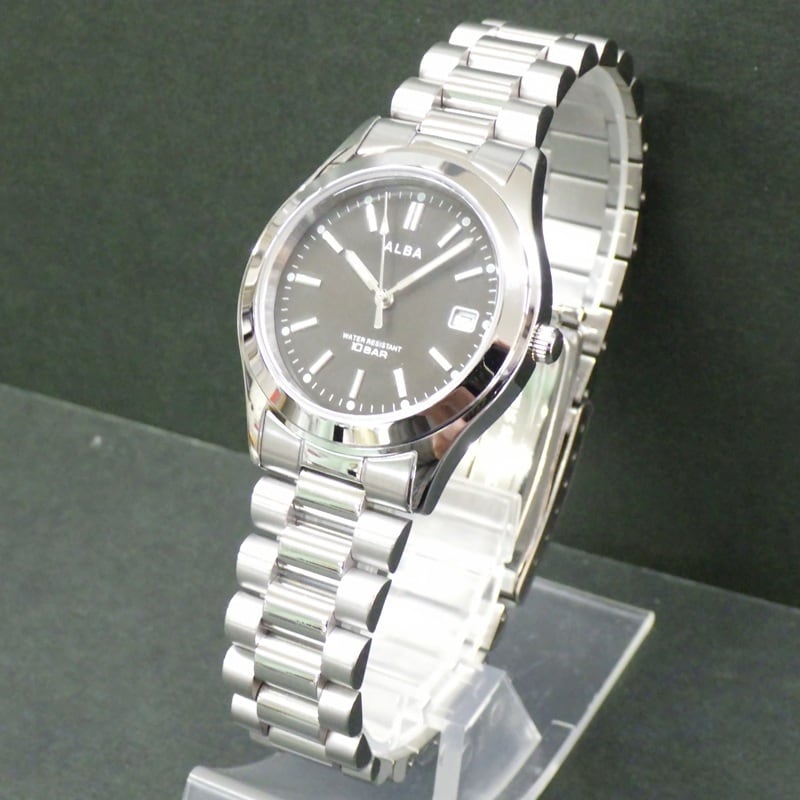 SEIKO セイコー ALBA アルバ AQGK474 黒文字盤 ステンレスバンド 10