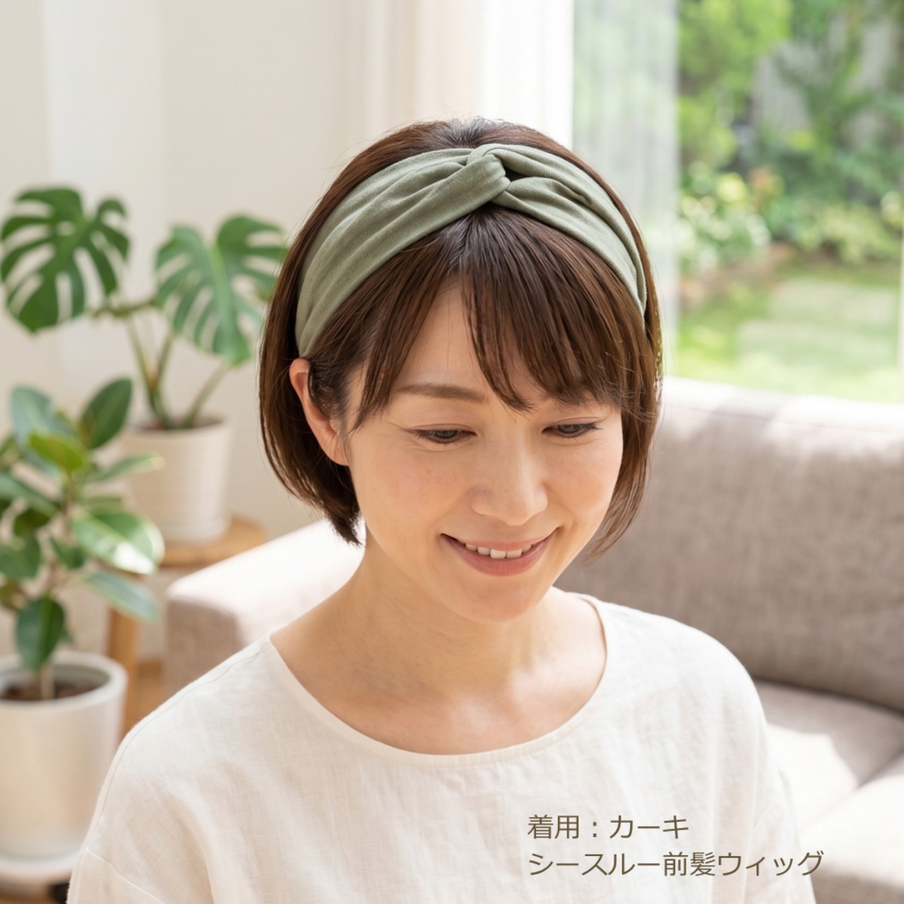 リネンヘアターバン 　|天然素材なめらか肌触り ナチュラルな風合い