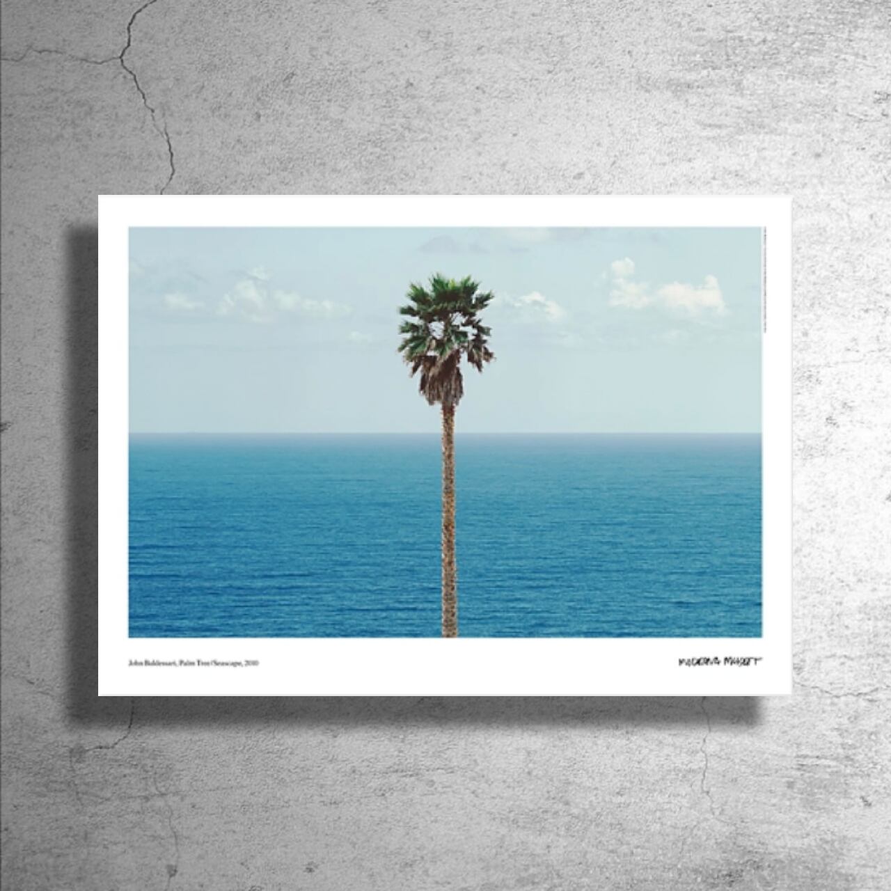 Palm tree/seascape/ジョン バルデッサリ/額装ポスター Palm John Baldessari JOHN Seascape Poster Tree バルデッサリ⁄額装